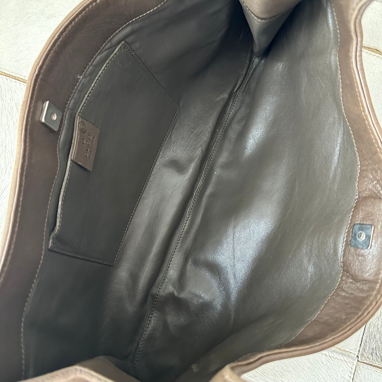 Gucci Brown Woven Shoulder Bag