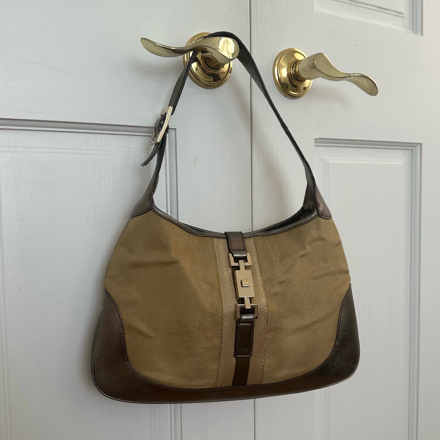 RARE Gucci Sherry Line Gold Jackie O Shoulder Bag