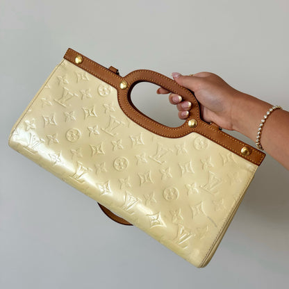 Louis Vuitton Vernis Yellow Roxbury Bag w/ Strap