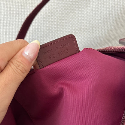 Christian Dior Burgundy Monogram Shoulder Bag