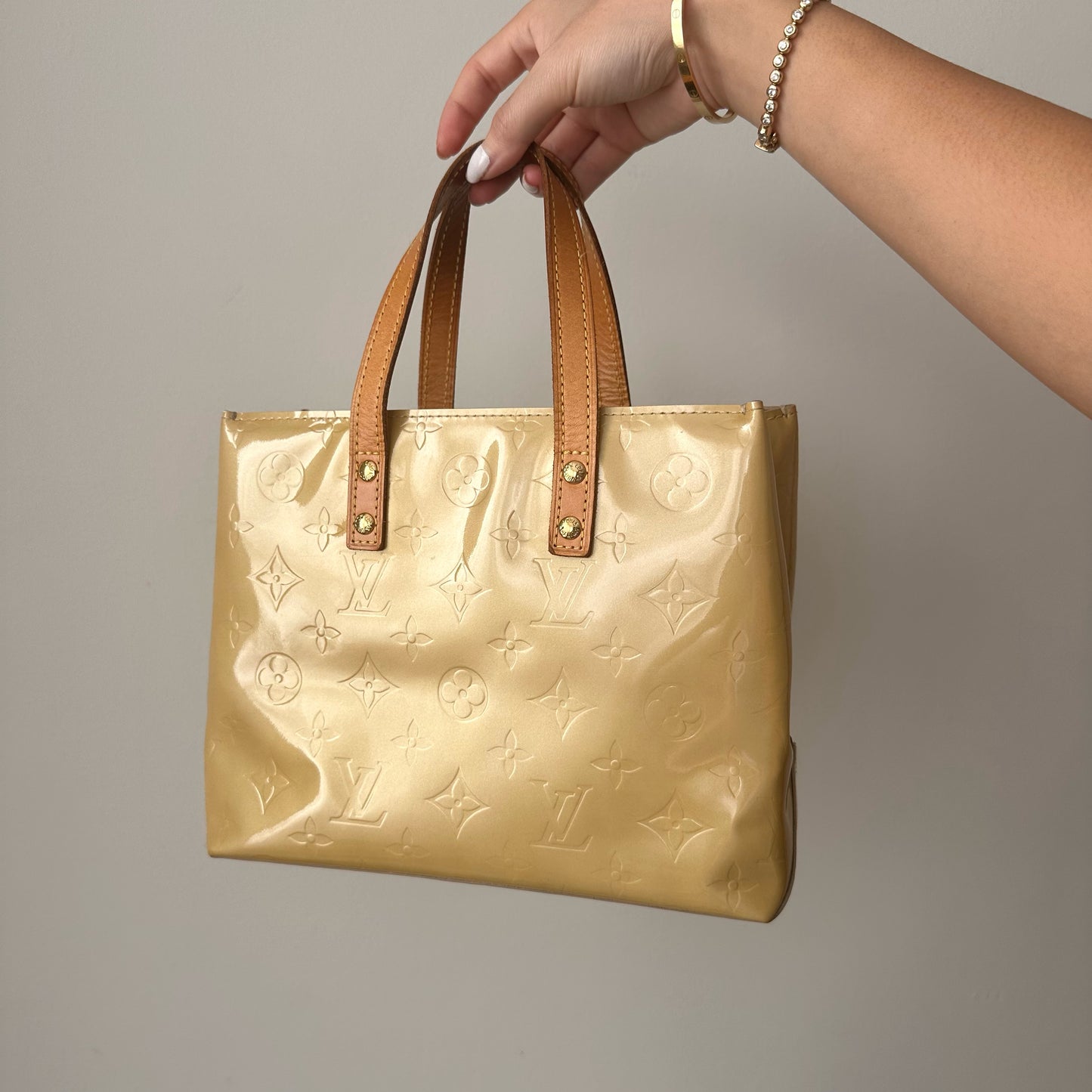 Louis Vuitton Yellow Vernis Reade PM Bag