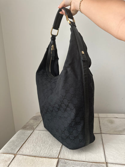 Gucci Black Monogram Large Tote Bag